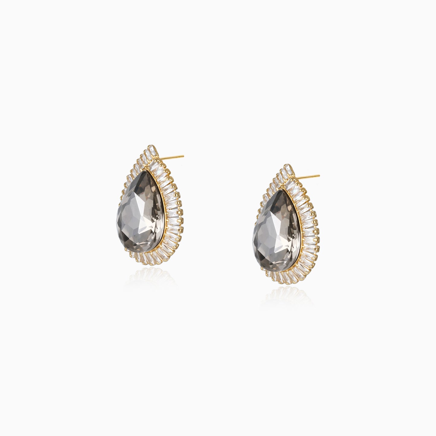 Brilliant Halo Teardrop Earrings