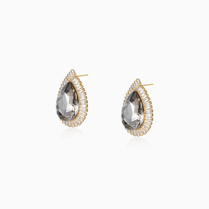 Brilliant Halo Teardrop Earrings