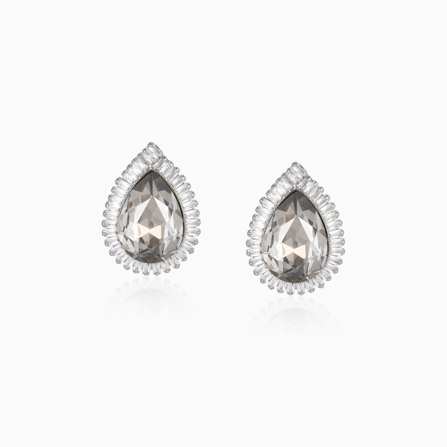Brilliant Halo Teardrop Earrings