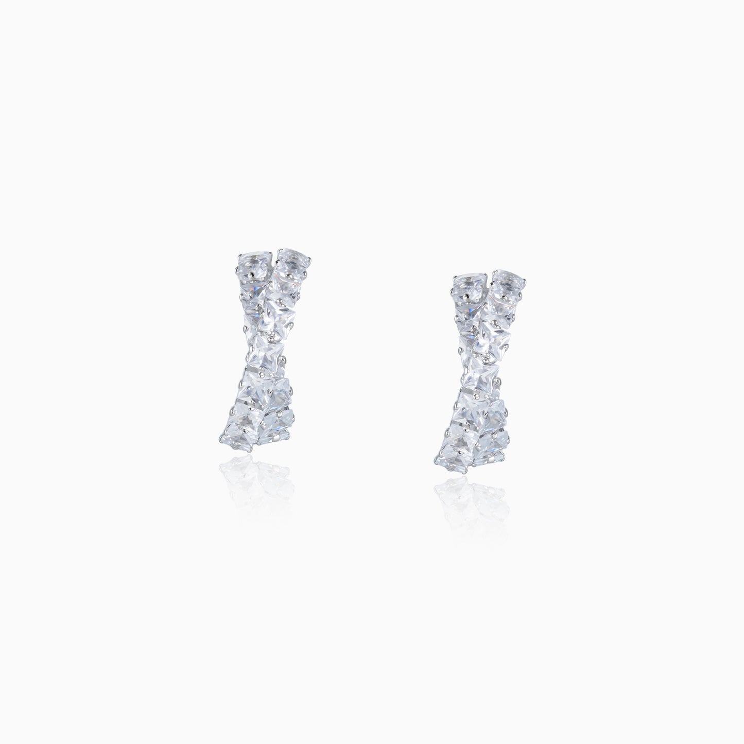 Cross Curve Sculpted Earrings