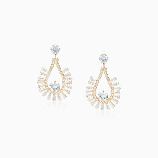 Radiant Halo Drop Earrings