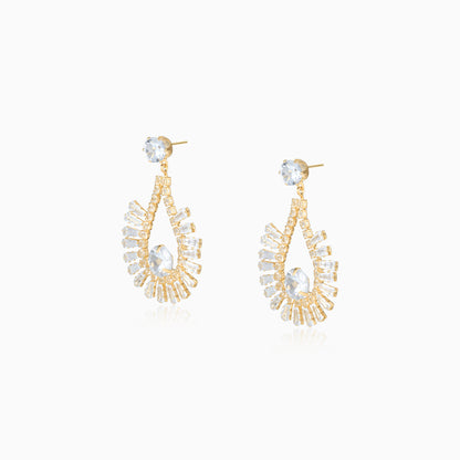 Radiant Halo Drop Earrings
