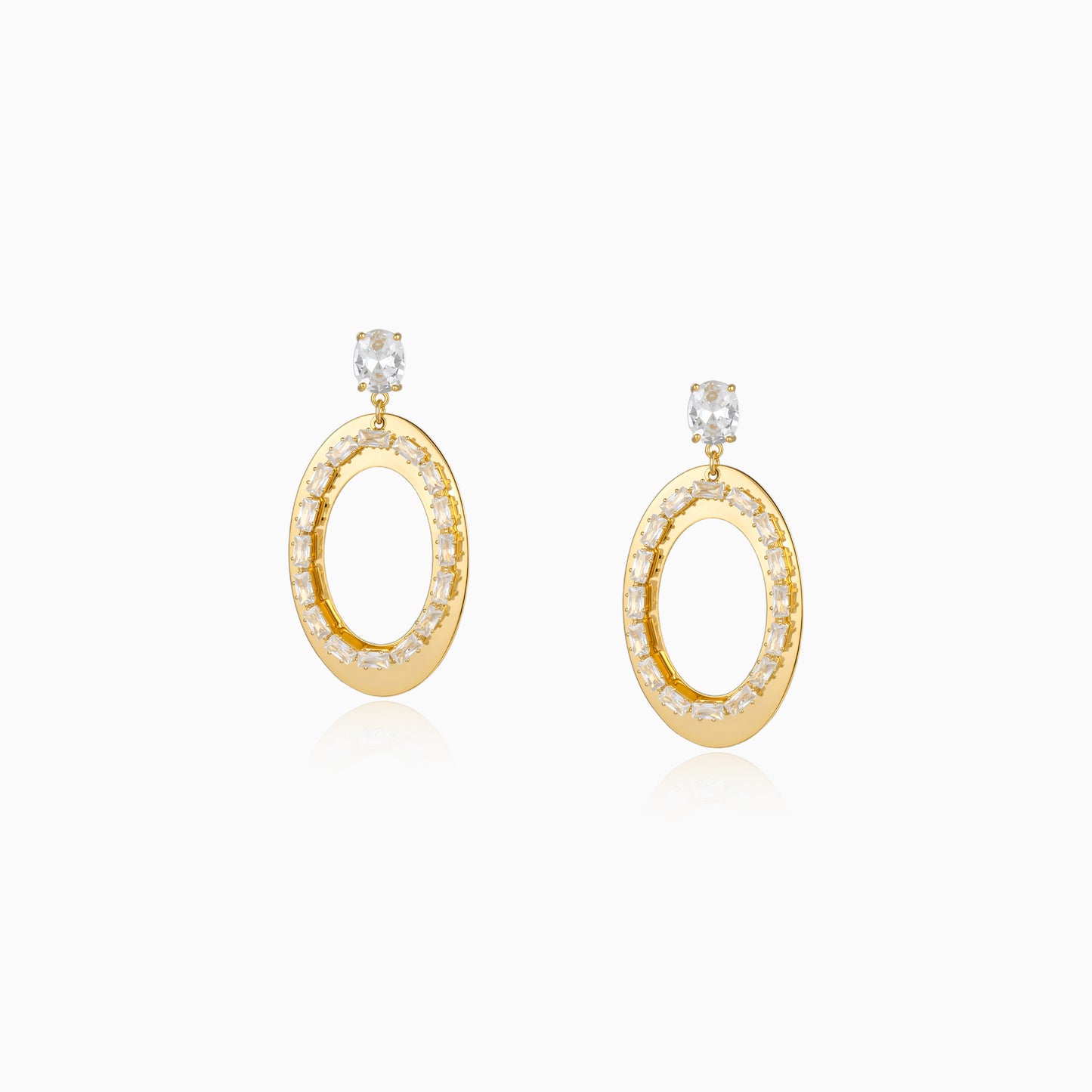 Gleam Oval Dangle Earrings