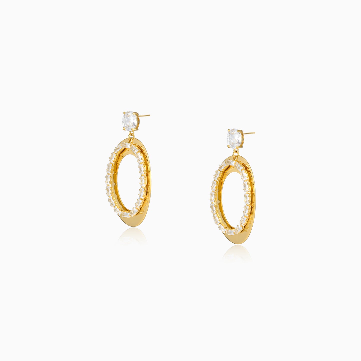 Gleam Oval Dangle Earrings