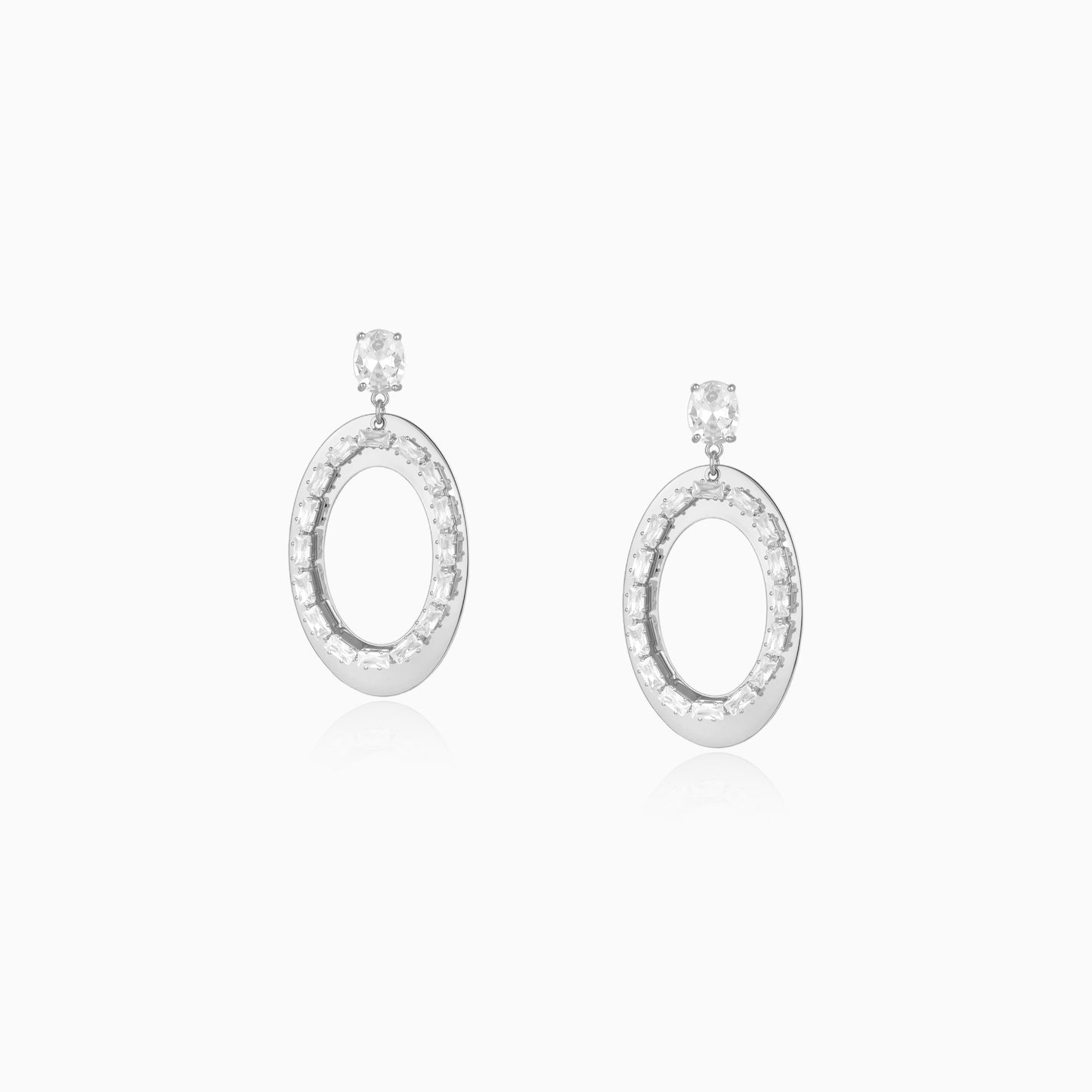 Gleam Oval Dangle Earrings