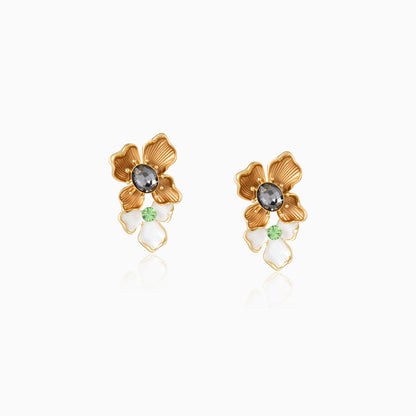 Dual-Color Blossom Earrings