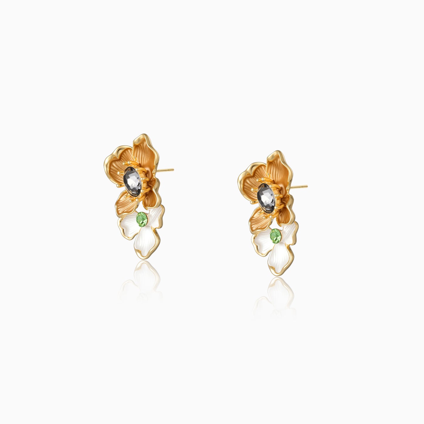 Dual-Color Blossom Earrings