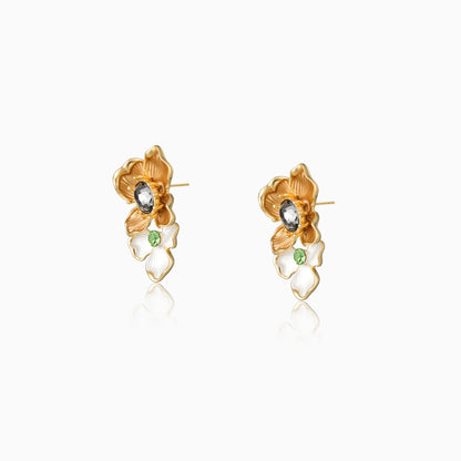 Dual-Color Blossom Earrings