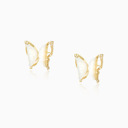 Butterfly Golden-framed Earrings