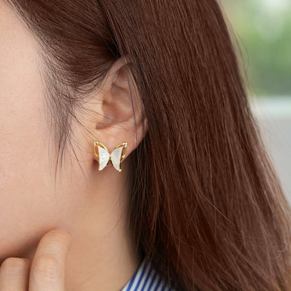 Butterfly Golden-framed Earrings