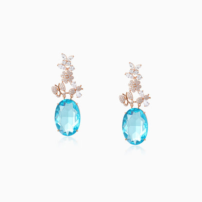 Garden Bloom Blue Statement Earrings