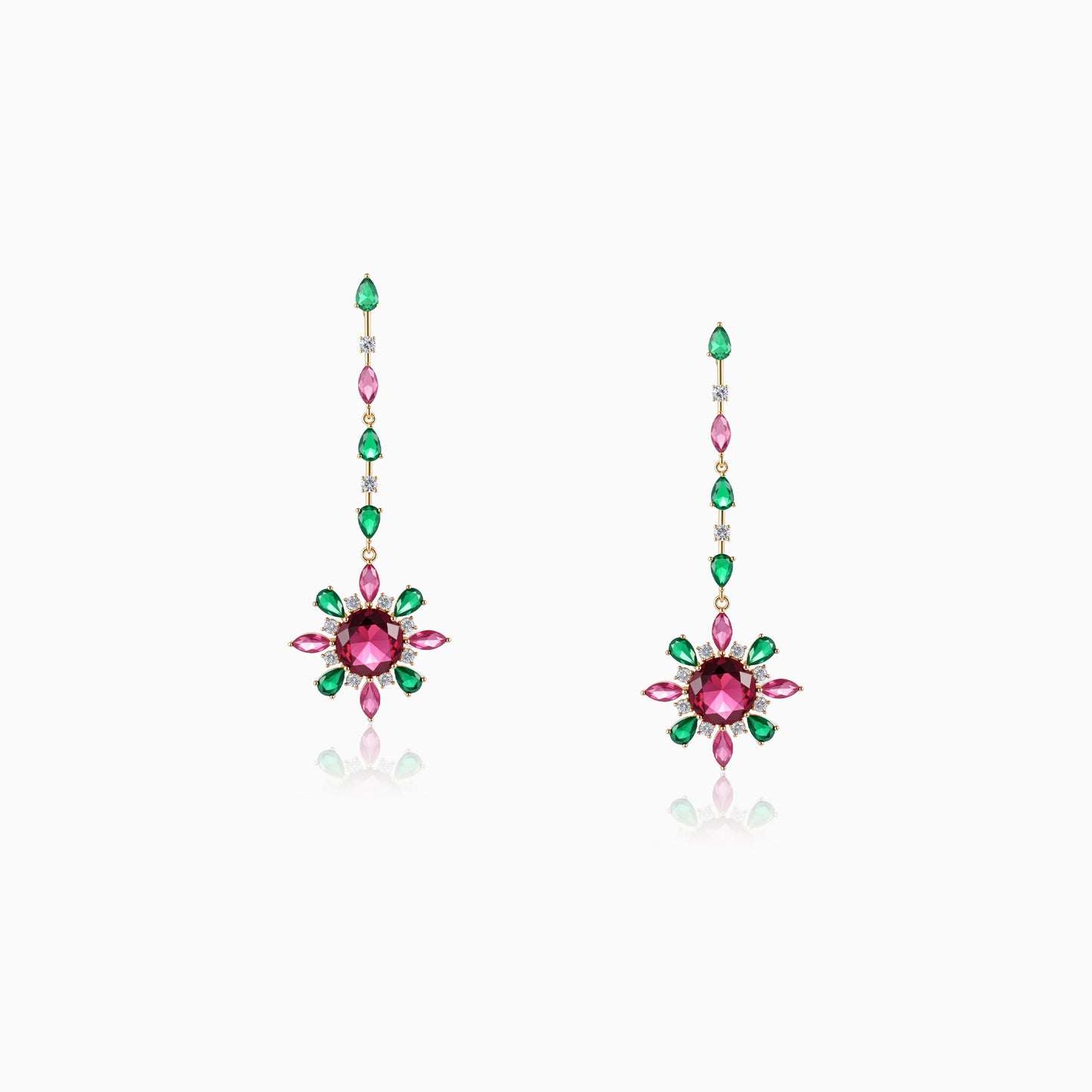 Starburst Floral Drop Earrings
