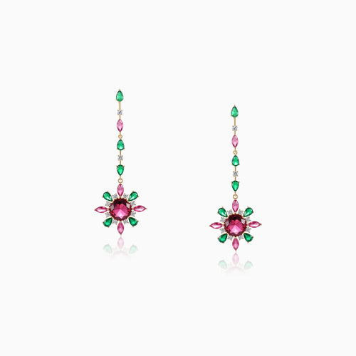 Starburst Floral Drop Earrings
