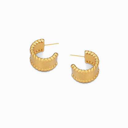 Rope-Trim Bold  Hoops Earrings