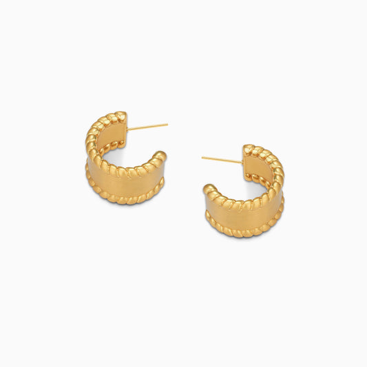 Rope-Trim Bold  Hoops Earrings