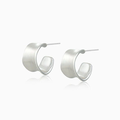 Modern Wave Curve Hoop Earrings