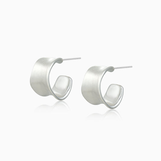 Modern Wave Curve Hoop Earrings