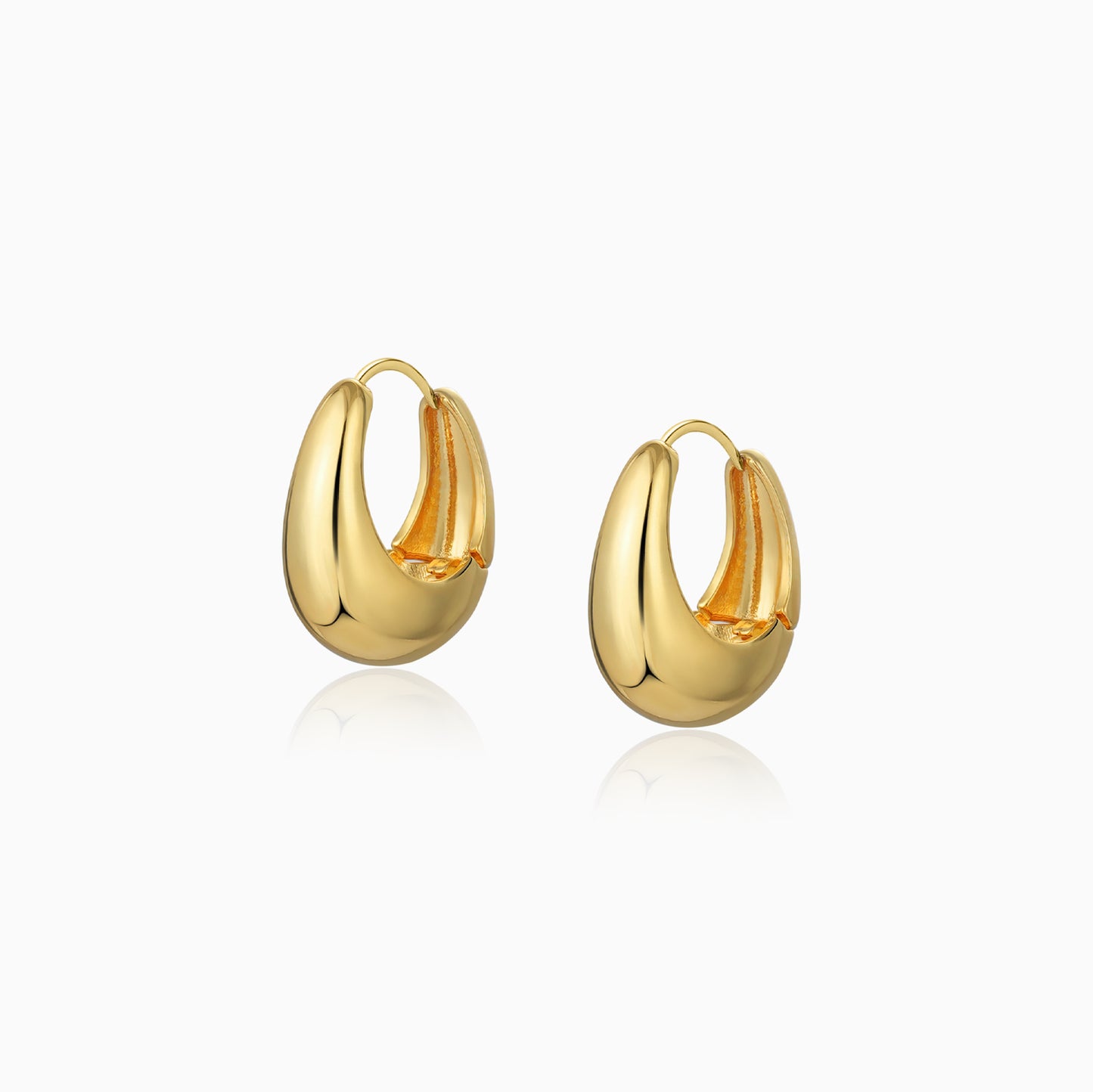 Fluid Teardrop Hoop Earrings