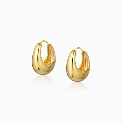 Fluid Teardrop Hoop Earrings