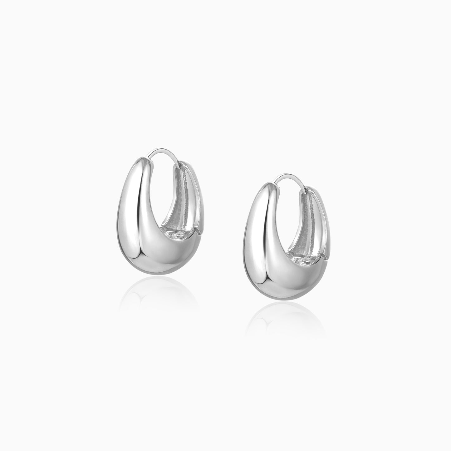 Fluid Teardrop Hoop Earrings