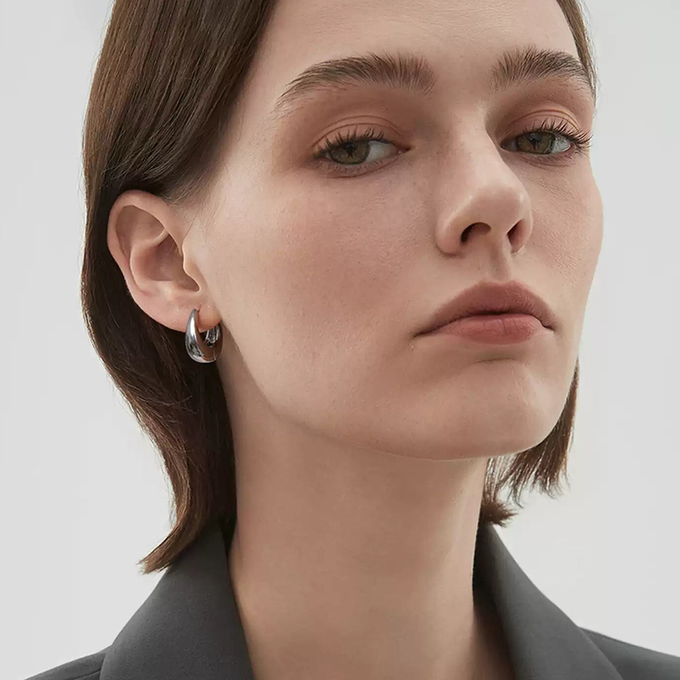 Fluid Teardrop Hoop Earrings