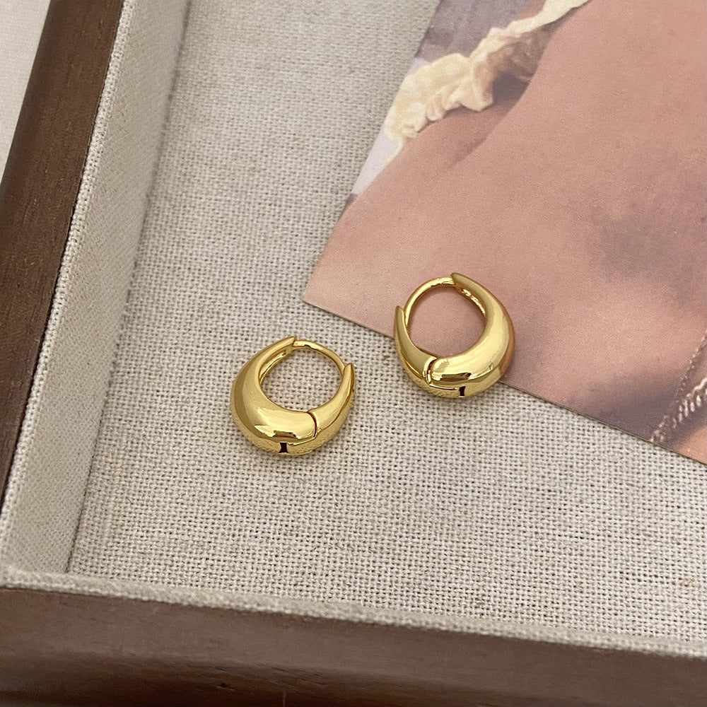Fluid Teardrop Hoop Earrings