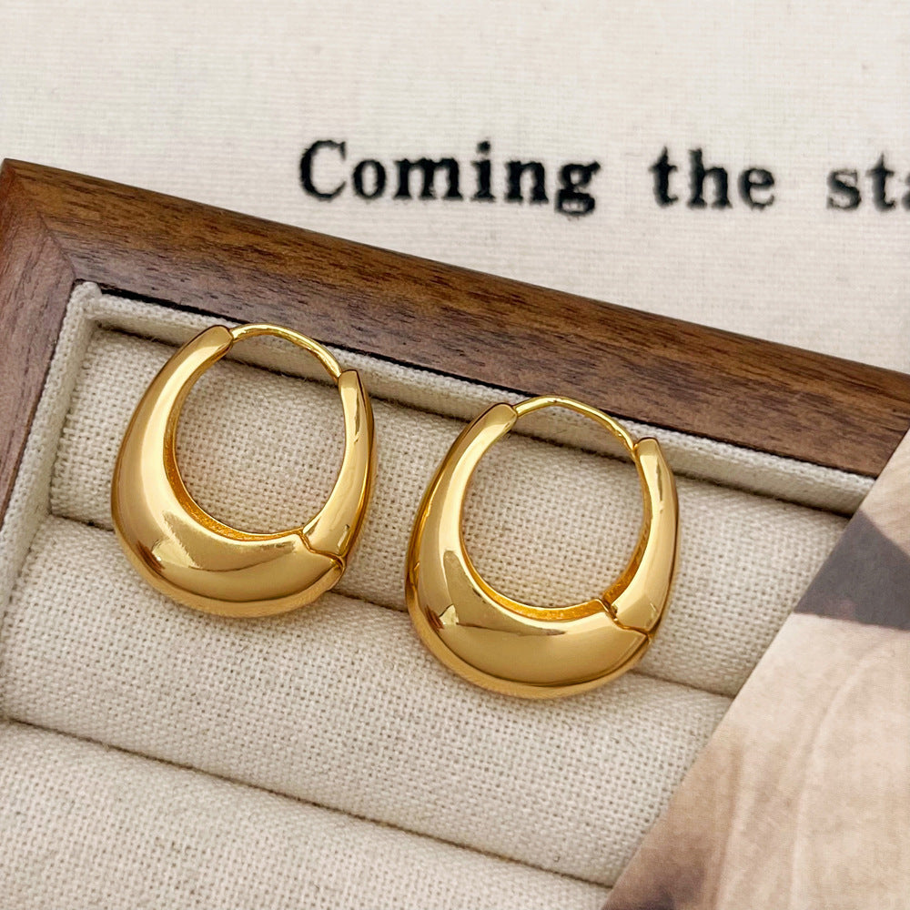 Fluid Teardrop Hoop Earrings