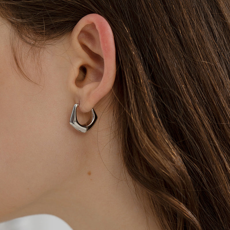 Curved Hoop Earrings