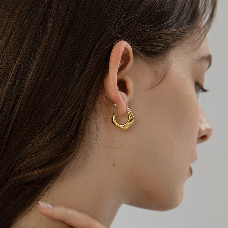 Curved Hoop Earrings
