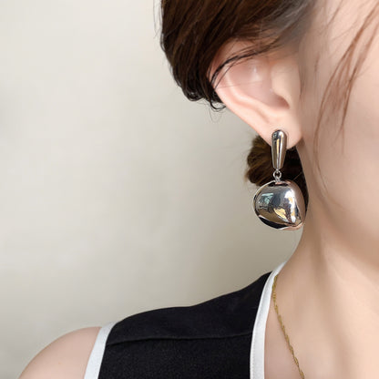 Irregular Oval Drop Earrings