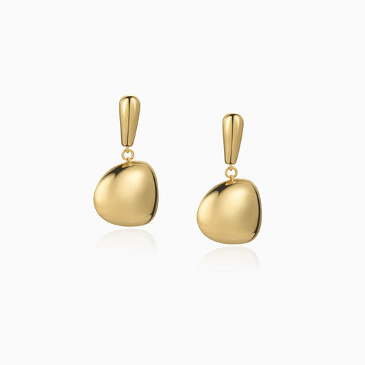 Irregular Oval Drop Earrings