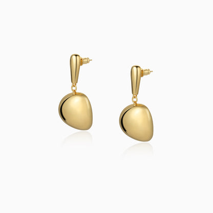 Irregular Oval Drop Earrings