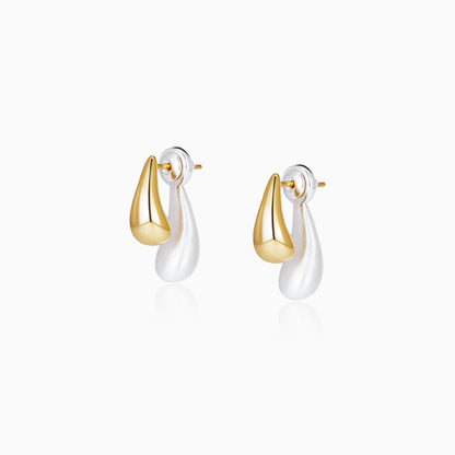 Gold & Silver Two-Tone Earrings