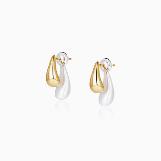 Gold & Silver Two-Tone Earrings