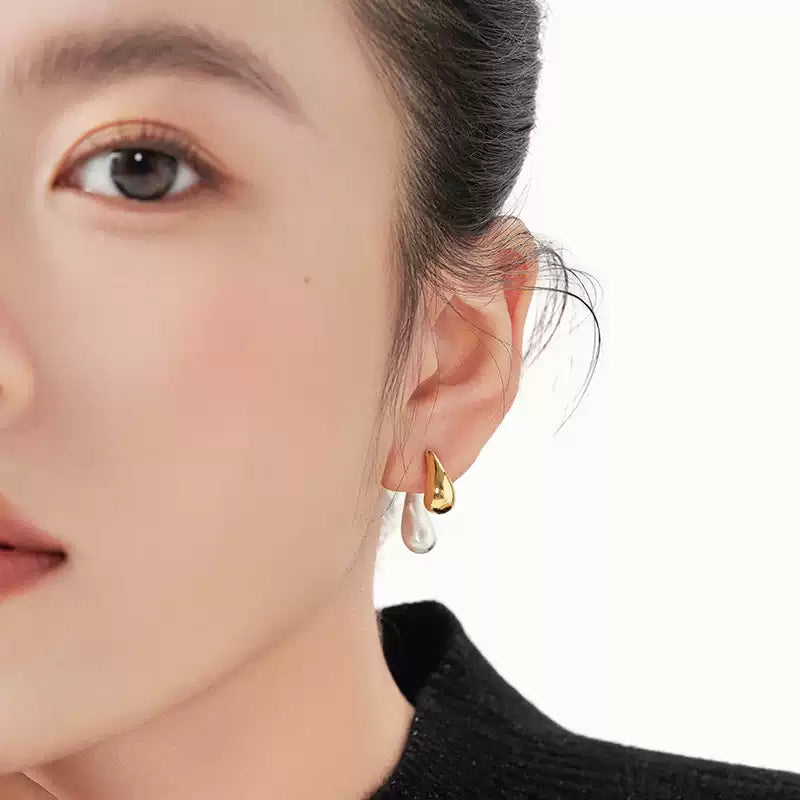 Gold & Silver Two-Tone Earrings