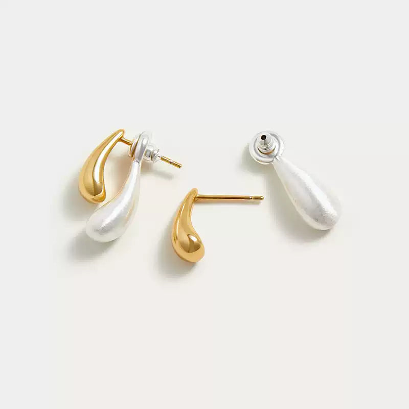 Gold & Silver Two-Tone Earrings