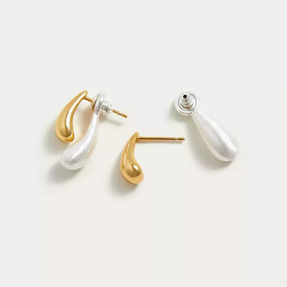 Gold & Silver Two-Tone Earrings