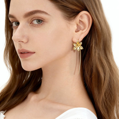 Iris Floral Earrings
