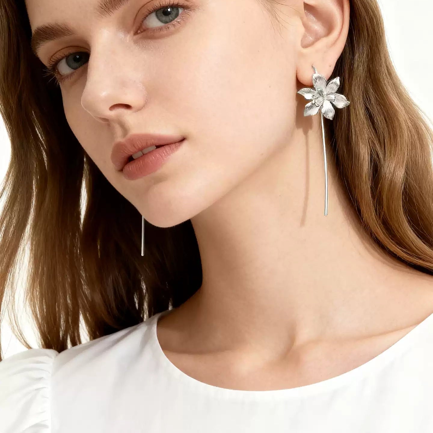 Iris Floral Earrings
