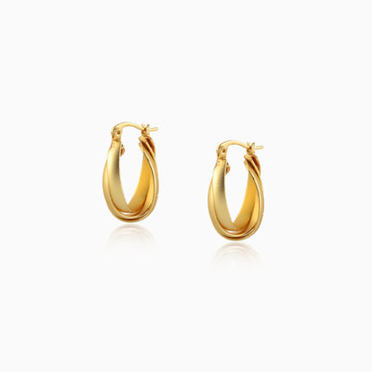 Twist Swirl Dome Hoop Earrings
