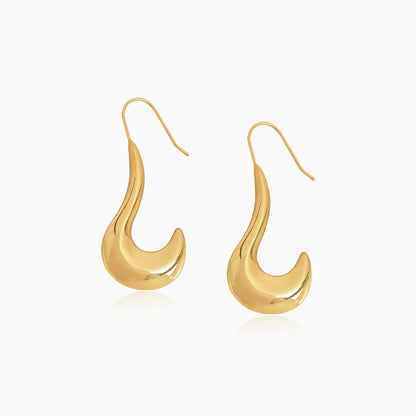 Fluid Curved Hook Earrings