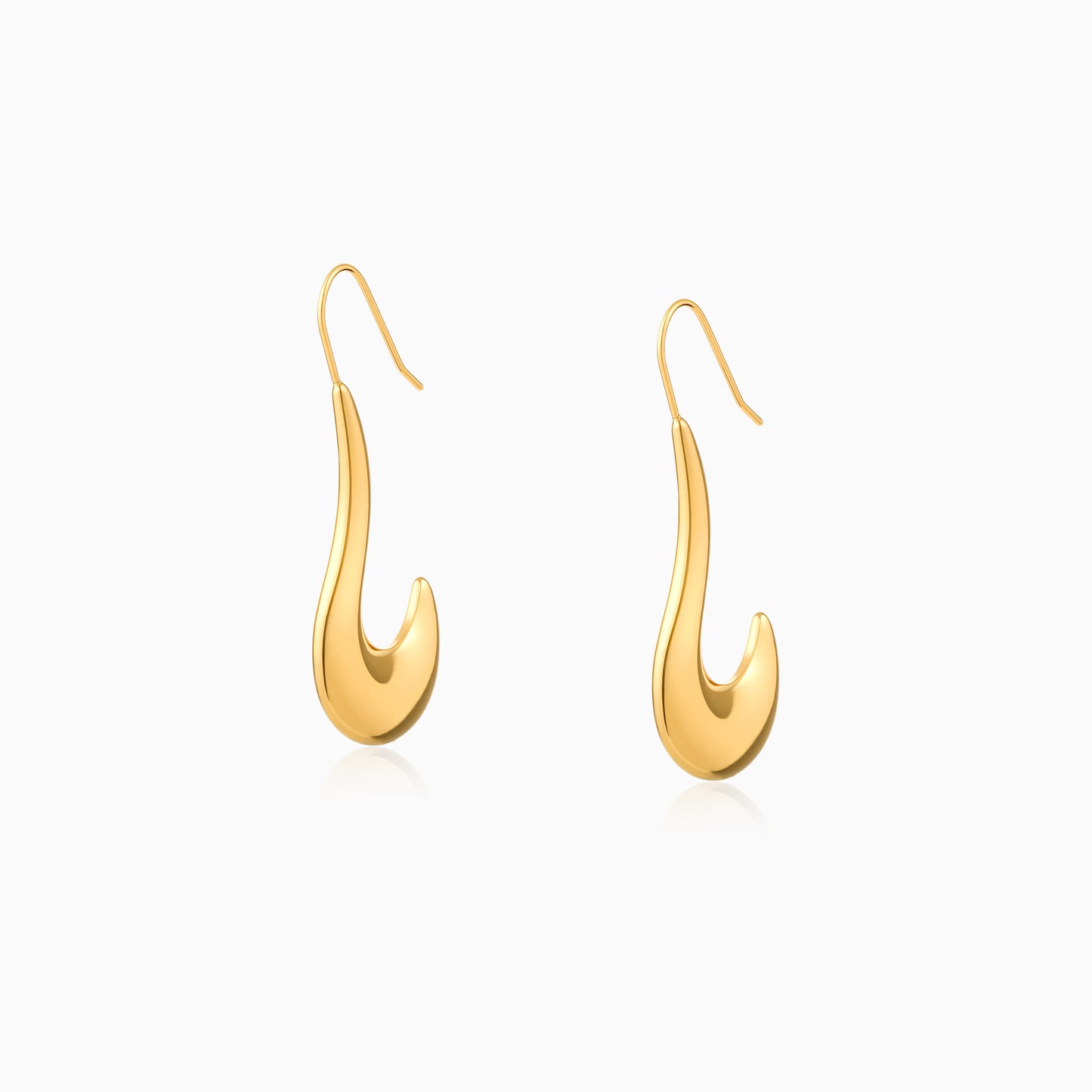 Fluid Curved Hook Earrings