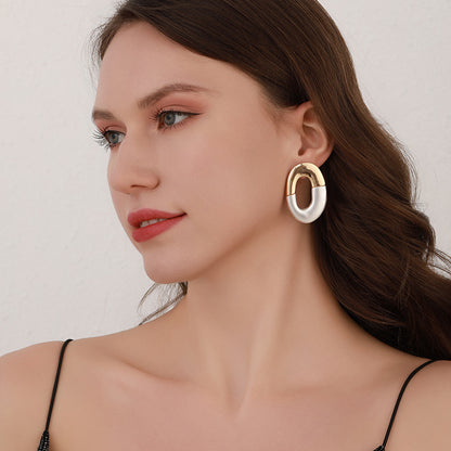 Dual-Tone Hook Earrings