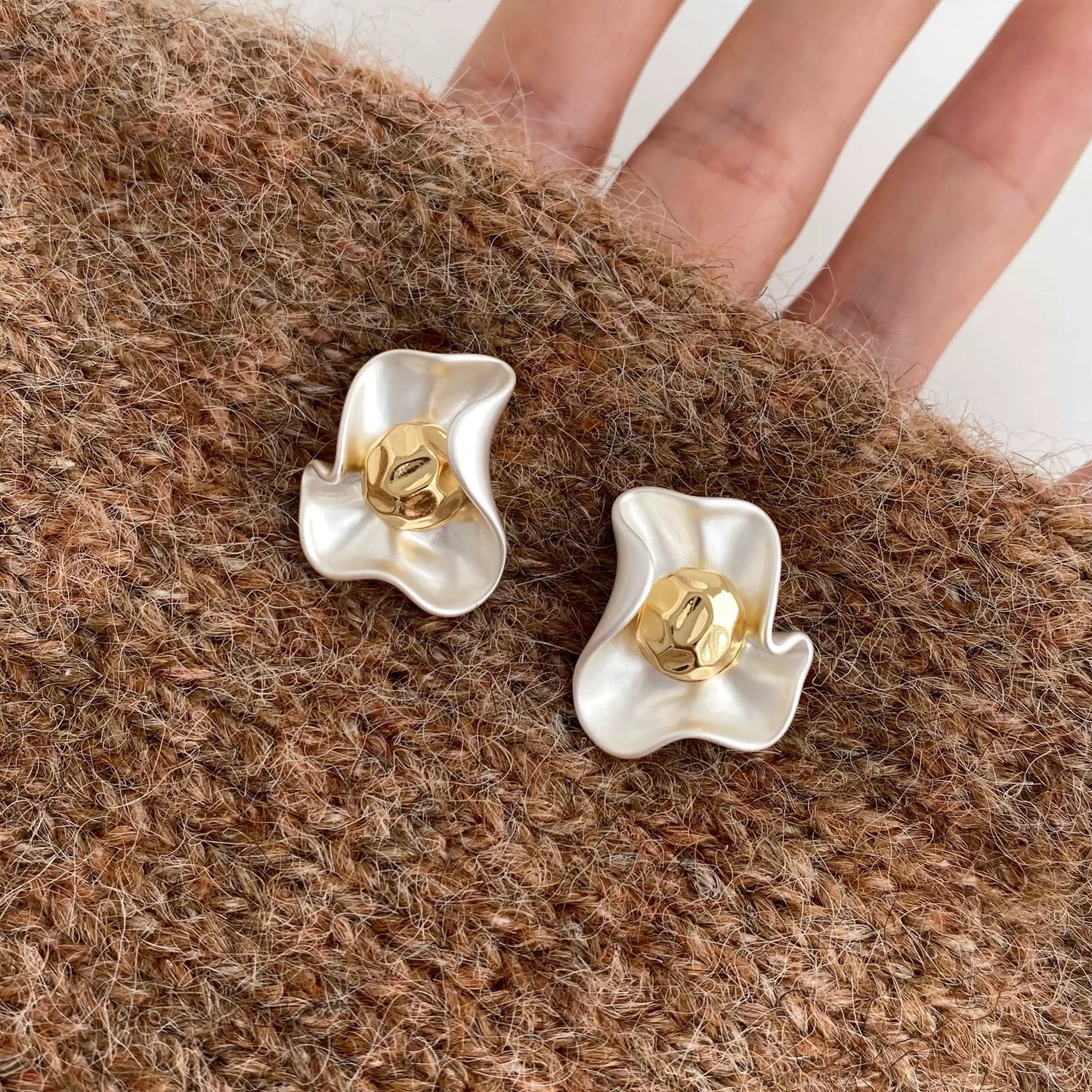 Blooming Wave Stud Earrings