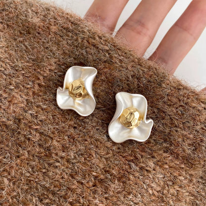 Blooming Wave Stud Earrings