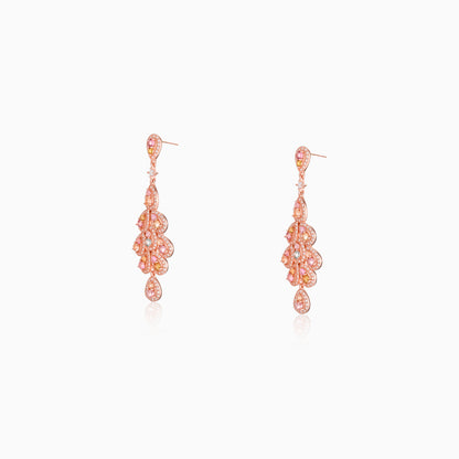 Vertical Petal Tourmaline Earrings