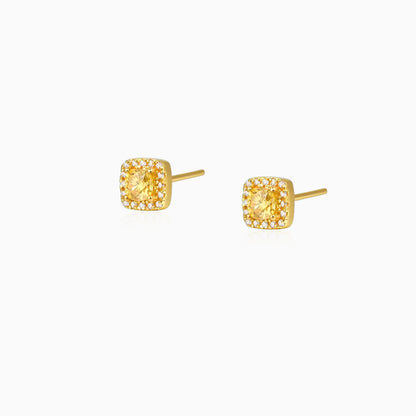 Radiant Cushion Citrine Earrings