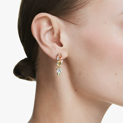 Multi-Gem Vertical Drop Earrings