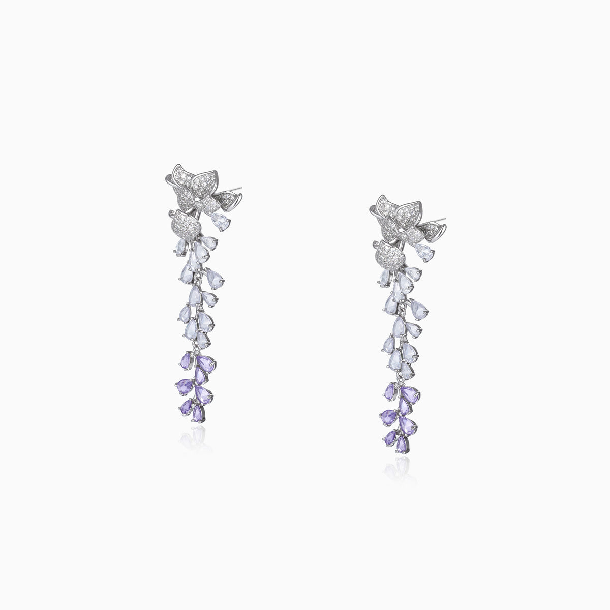 Ombre Petal Cascade Earrings