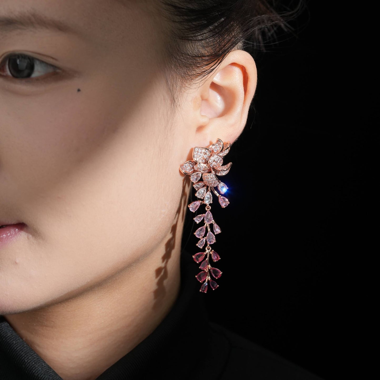 Ombre Petal Cascade Earrings